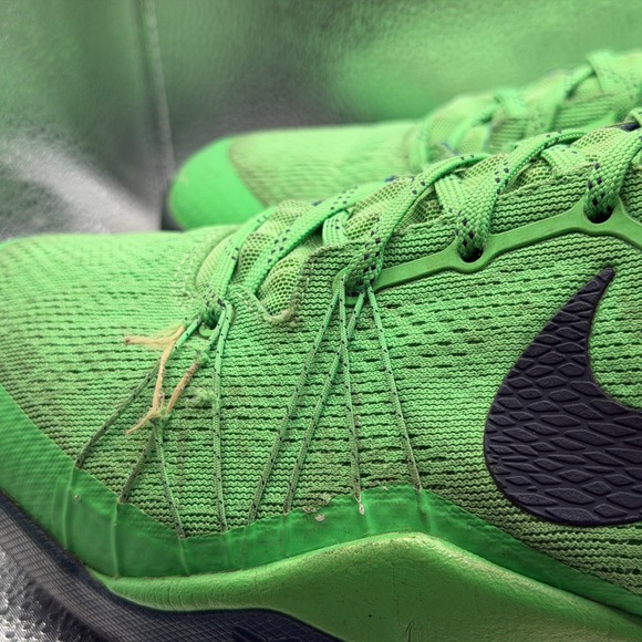 Size 14 Nike Kobe 8 Elite Poison Green/Blackened Blue‎ Mens Sneakers 586156-300 - Picture 9 of 12